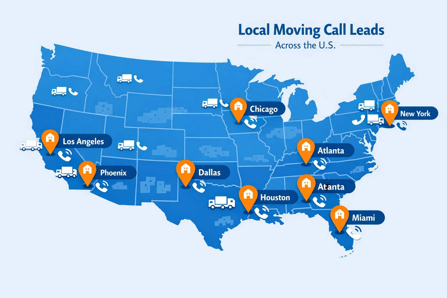 local moving call leads across the USA